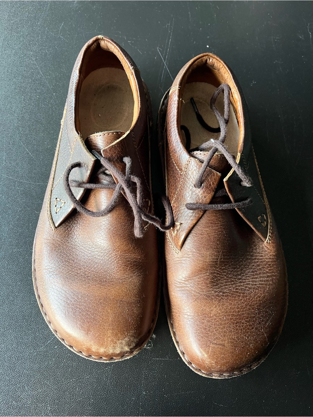 Birkenstock Brown Leather Lace-Up Shoes for Men, 41